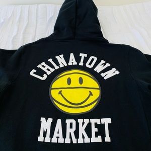 Chinatown Market Mens Limited Edition Smiley Hoodie Black Size Large